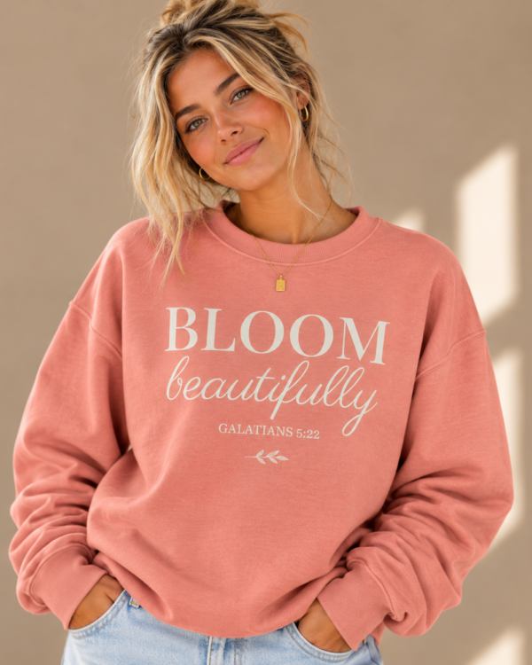 Bloom Beautifully Crewneck - GAL 5:22